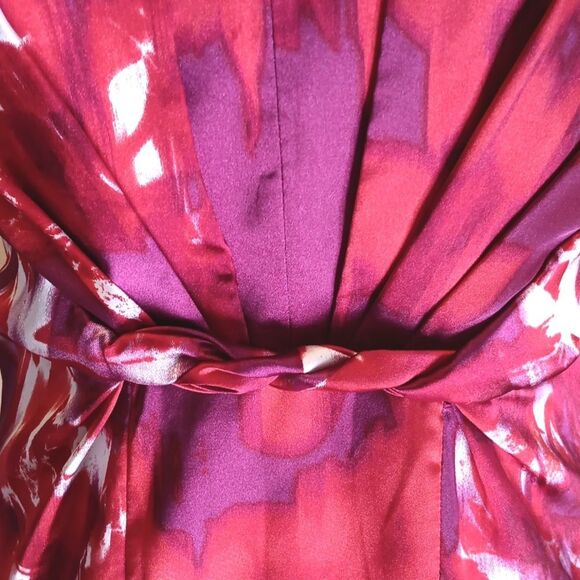 Tahari Petite Abstract Fuchsia Dress - Picture 4 of 12